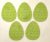  Világos zöld fa   hímes tojás 6x8cm 	5db/csomag
