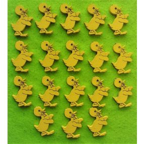   Citromsárga  fa   kis kacsa 14db/csomag 2,5x3,5cm vastagság 3mm	