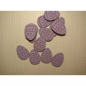 Lila  fa   hímes tojás 	2x3cm  14db/csomag