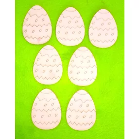 Rózsaszín   hímes tojás 4,8x6,4cm 7db/csomag