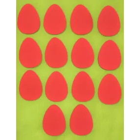 Piros  fa   tojás 4,5x6cm  14db/csomag 