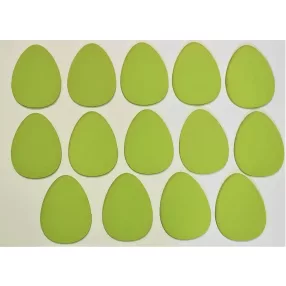 Világos zöld fa   tojás 4,5x6cm  14db/csomag 