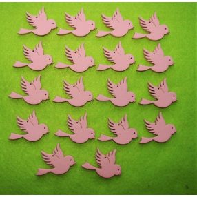  Rózsaszín    fa   repülő madár	18db/csomag	3x4cm 
