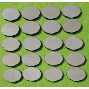 Natúr fa tábla ovál 3x4cm 20db/csomag	