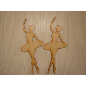 Natúr fa balerina 15x6cm  