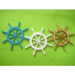 Vegyes színű fa hajókormány	3db/csomag	10x10cm 