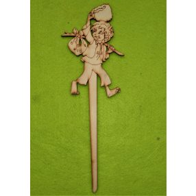 Natúr fa  vándor legény beszúrós 9,5x28cm  