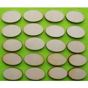 Natúr fa tábla ovál 4x2,5cm 20db/csomag	