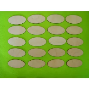 Natúr fa tábla ovál 8x4cm 20db/csomag 