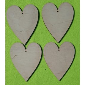 Natúr fa  szív	4db/csomag 15x12cm 