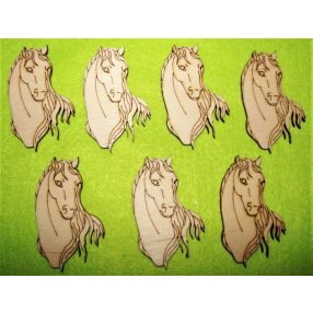 Natúr fa ló fej 7x4cm 7db/csomag	