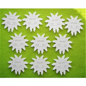 Fehér fa nap 5x5cm 10db/csomag 