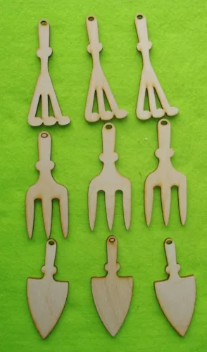 Natúr kerti szerszám szett 9db/csomag	10x4cm  