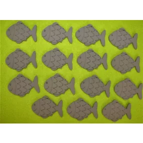  Szürke  hal pikkelyes 5x5cm 15db/csomag 