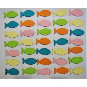  Vegyes halacska 3,5x1,7cm 35db/csomag 