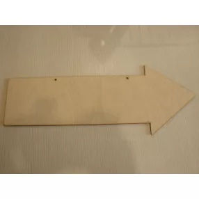 Natúr,nyír rétegelt lemez nyíl jobbos	 50x19cm 