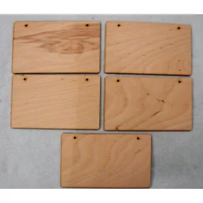 Natúr fa  tábla felül lukkal 20x11,7cm 5db/csomag	 