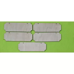 Natúr,nyír rétegelt lemez  tábla 20,2x6,5cm 5db/csomag	
