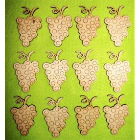 Natúr fa szőlő	 3,5x5,5cm 12db/csomag 