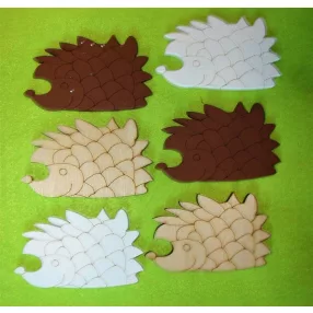   Vegyes színű  fa  sün disznó	6db/csomag	8x5 cm cm vastagság 3mm	