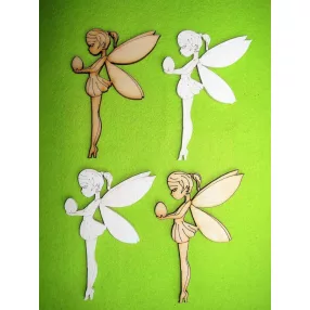   Vegyes színű fa Tündér varázstojással	4db/csomag	9,5cm 