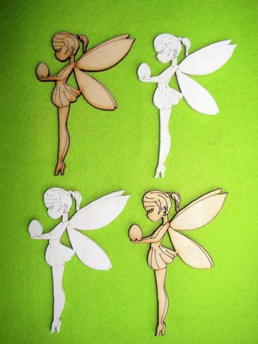 Vegyes színű fa Tündér varázstojással	4db/csomag	9,5cm 