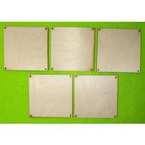  Natúr fa  kis szalvéta méretű la 5db	12x12cm   