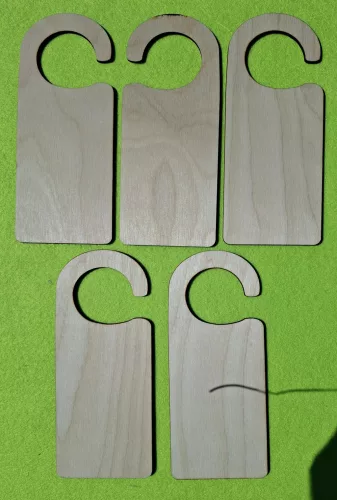  Natúr,nyír rétegelt lemez  Ne zavarjanak tábla 5db/csomag	19x8cm   