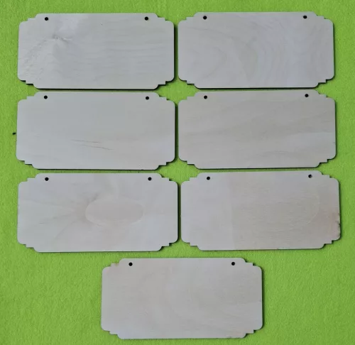 Natúr,nyír rétegelt lemez  Tégla tábla 7db/csomag	16x8cm   