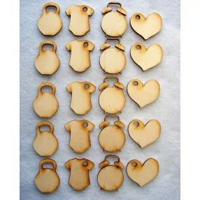 Natúr fa baba szett	5 szett/csomag 4cm  