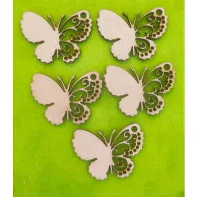 Natúr fa pillangó  5db/csomag	7,5x5,5cm   