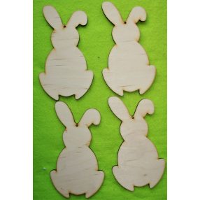 Natúr fa Nyúl álló 	4db/csomag	9x16cm  