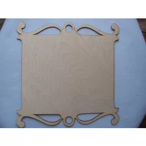 Natúr fa Tábla íves szegéllyel  1db	36x36cm   