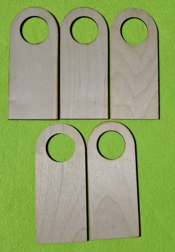  Natúr,nyír rétegelt lemez Ne zavarjanak	4db/csomag	19x8cm  