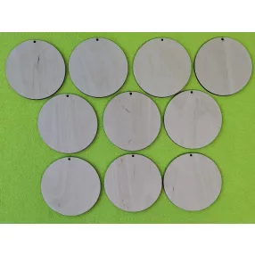 Natúr,nyír rétegelt lemez  kör	10db/csomag	9x9cm  