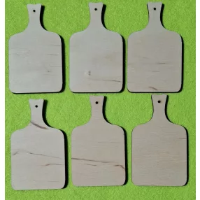   Natúr,nyír rétegelt lemez Vágódeszka 	6db/csomag	5,5x9,7cm 