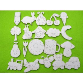 Fehér fa ovis jelek	20db/csomag	5cm vastagság 3mm