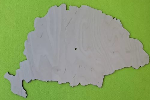 Natúr,nyír rétegelt lemez Nagy Magyarország térkép 1 db	46x29cm 