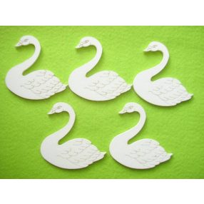 Fehér fa Hattyú 5db/csomag	8x8cm  