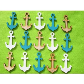 Vegyes színű fa Vasmacska 	15db/csomag	3,5x5,5cm  