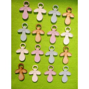 Vegyes színű, fa Cumi 	16db/csomag	4x3cm 