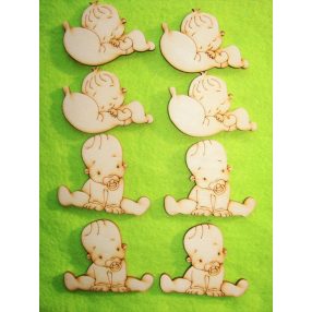 Natúr fa Gyerek pár	4 szett/csomag	7cm 