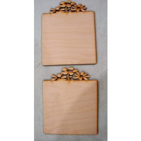 Natúr fa virágos tábla  2db/csomag	16x20cm 