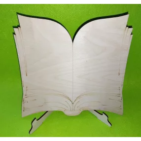 Natúr fa Nyitott könyv állvánnyal 28x27 cm