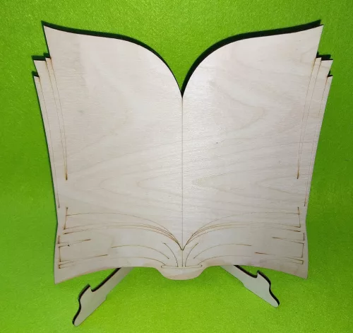 Natúr fa Nyitott könyv állvánnyal 28x27 cm