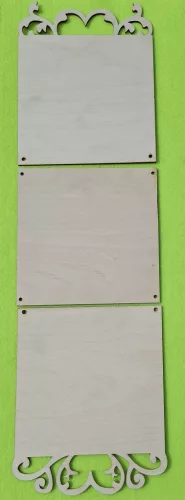 Natúr,nyír rétegelt lemez Díszes szalvéta méretű tábla szett 1 szett/ csomag 16x53 cm