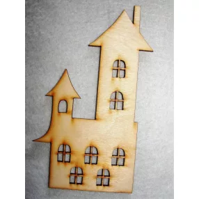 Natúr fa Ház Kéménnyel 	1db	10,5x17,5cm 