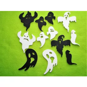 Vegyes színű fa Szellem szett 2	12db/csomag	3,-7cm 