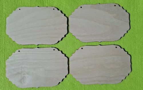 Natúr,nyír rétegelt lemez Tábla 	4db/csomag	18x11,5cm  