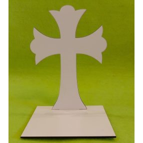    Fehér fa Talpas ortodosz kereszt	  1 db	20cm Magasság ,Talp:15x15cm 